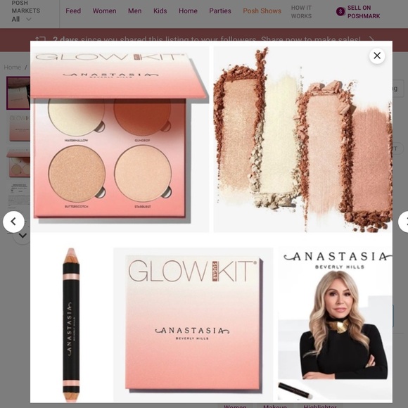 Sephora Other - Anastasia Glow & Brow Kit & Glossier Hand CreamTom Ford Lip Color in Casablanca